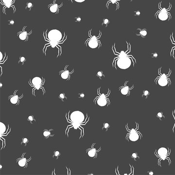 Seamless pattern with spider symbol