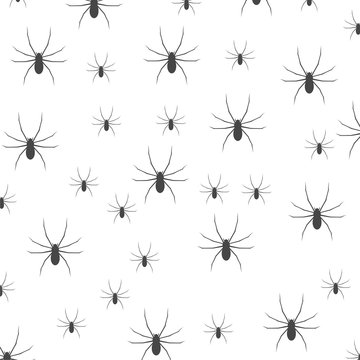 Seamless pattern with spider symbol