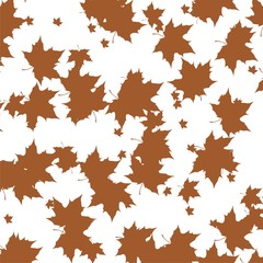 Seamless background made of maple leaves