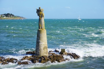 The Kerpenhir site on the Atlantic Ocean in Locmariaquer, France