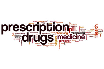 Prescription drugs word cloud