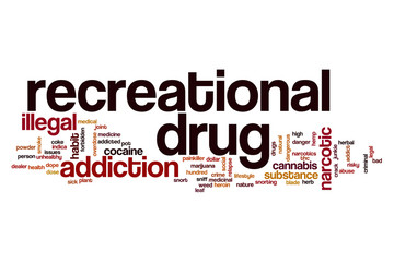 Recreational drug word cloud