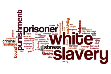 White slavery word cloud