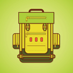 Camping Equipment. Backpack. Vector illustration
