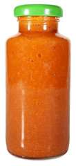 Homemade tomato sauce ketchup in glass jar