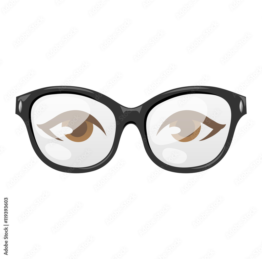 Wall mural glasses human eye vector