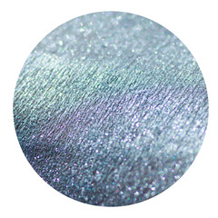 Macro of light blue mineral eye shadow texture