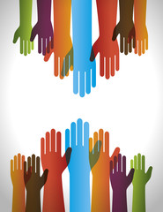 helping hands concept  icon vector illustration design