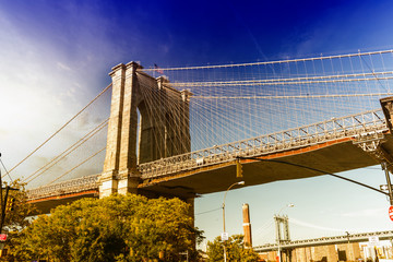 Naklejka premium Beautiful view of Brooklyn Bridge