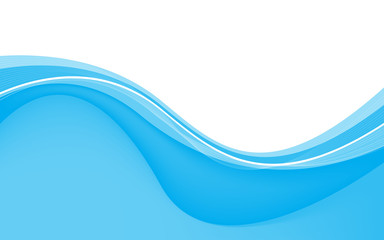 Abstract blue waves - data stream concept. Vector