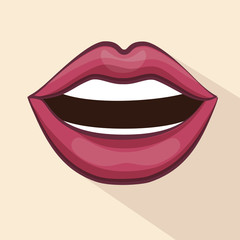 lip female beautiful d icon vector illustration design