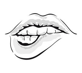 lip female beautiful d icon vector illustration design
