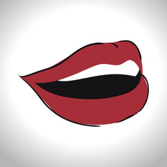 lip female beautiful d icon vector illustration design