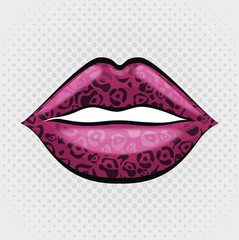 lip female beautiful d icon vector illustration design