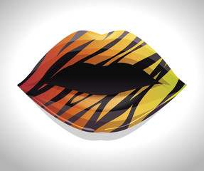 lip female beautiful d icon vector illustration design