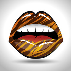 Obraz premium lip female beautiful d icon vector illustration design