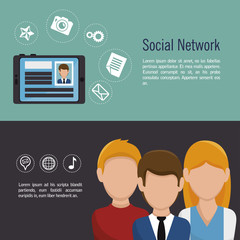 social network media d icon vector illustration design