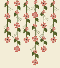 beautiful flowers decoration background vector illustration design