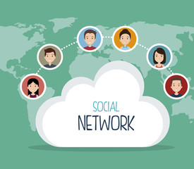 social network media isolated icon vector illustration design