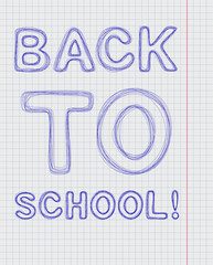 Pen inscription Back to school