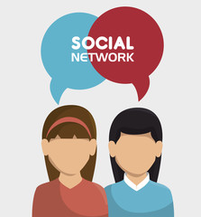 Fototapeta premium social network media isolated icon vector illustration design