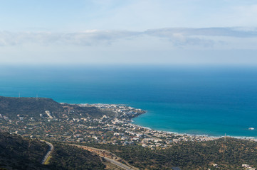 Panoramic view over the coast