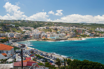 Panoramic view of Rethymno town