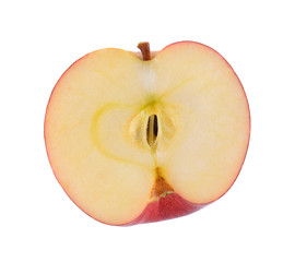 Half apple isolated on white background