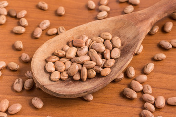 Carioca Beans into a spoon