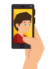 photography selfie style isolated vector illustration design