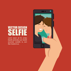 photography selfie style isolated vector illustration design