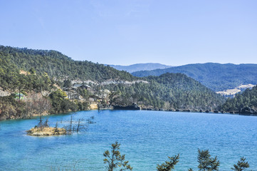 Fototapeta premium The plateau scenery in winter,Yunnan,China 