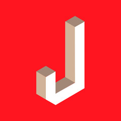 isometric letter j.