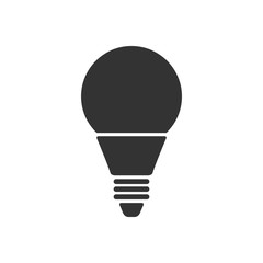 Obraz premium Led bulbs. Flat black icon light bulb. Energy saving lamp.