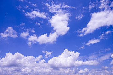 blue sky background with tiny clouds