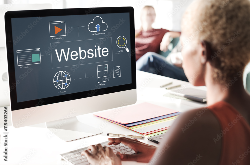 Poster website world player search icons concept