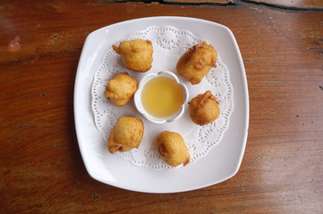 Deep fried banana balls