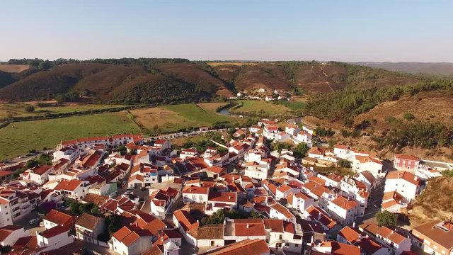 Odeceixe - Portuguese tourist town aerial view