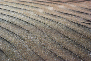 Sand dunes on the beach Famara.  Lanzarote. Canary Islands. Spain