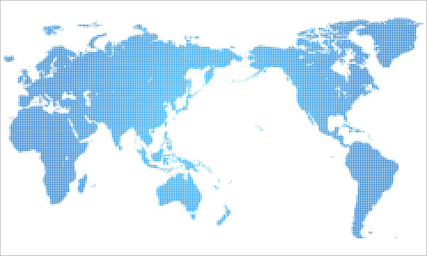 Dotted world map #Global image, 