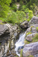 Fototapeta premium Small stream and waterfall in the European Alps