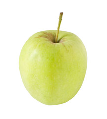 green yellow apple isolated on white background