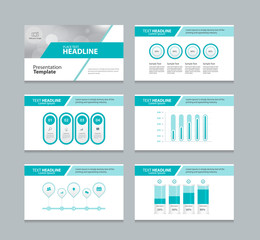  page presentation layout design template with info graphic element
