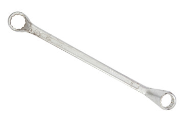 Old box wrenches isolated on white background. Clipping path