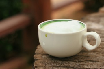 Tasty hot green tea