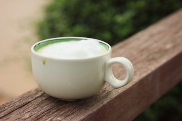 Tasty hot green tea