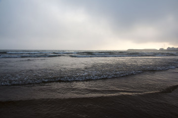 Beach, coast and wave in a summer day