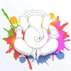 Ganesha chaturthi festival greeting card