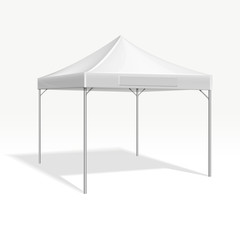 Mobile marquee tent for trade show. Vector mockup © MicroOne