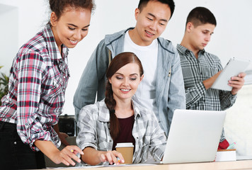 Group of people working in office